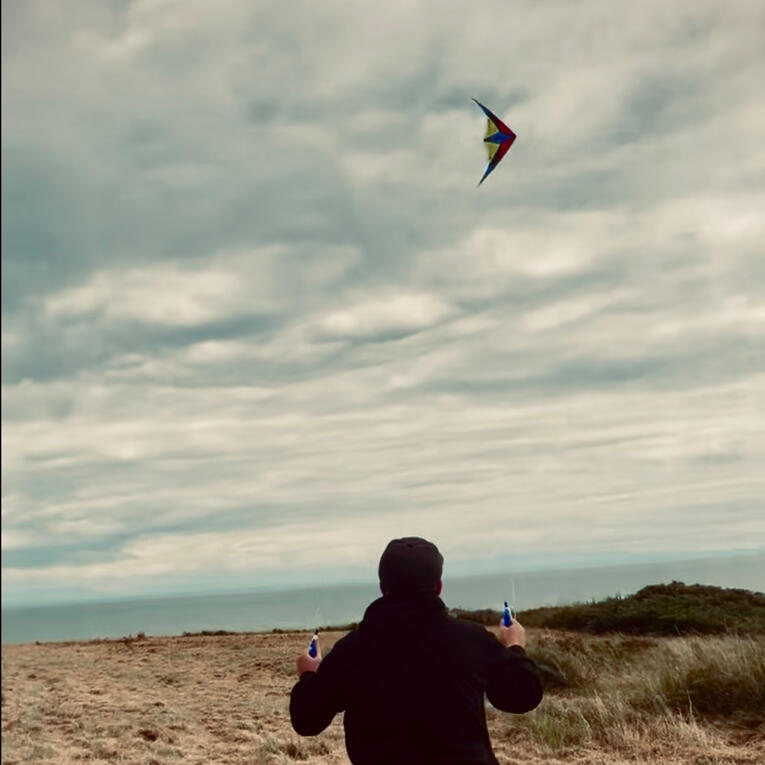 Flying a kite